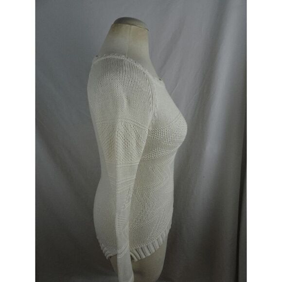 Pink Rose Off White Sweater Top Size S - Picture 4 of 8